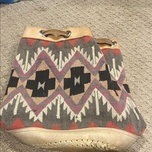 Geometric Patterned Tote Bag backpack